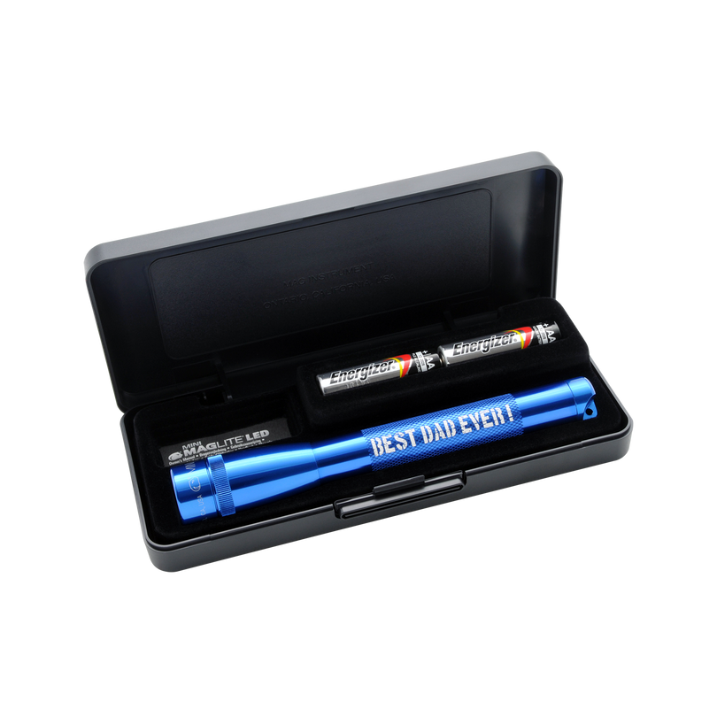 Mini Maglite LED 2AA - Best Dad Ever - Blue