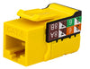 CAT6 RJ45 Keystone Jack, V-Max Series - Yellow Color - (50 Pack)