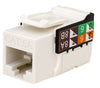 CAT6A RJ45 Keystone Jack, V-Max Series - White Color - (50 Pack)