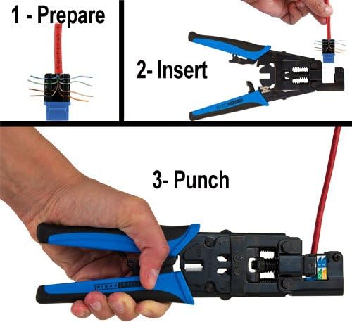CAT6 RJ45 Keystone Jack, V-Max Series - Blue Color - (50 pack)