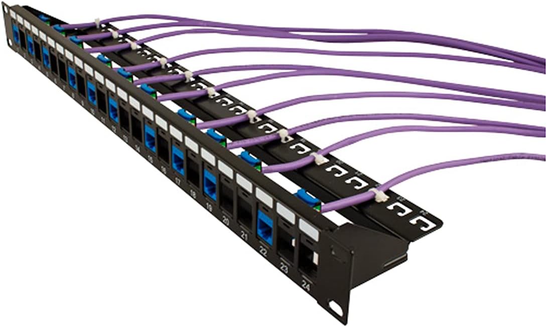 Vertical Cable 24 Port Blank Patch Panel - 1U